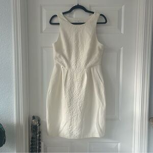 AMANDA UPRICHARD  3D Jacquard Print Quilted Detail Dress
